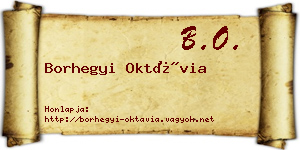 Borhegyi Oktávia névjegykártya